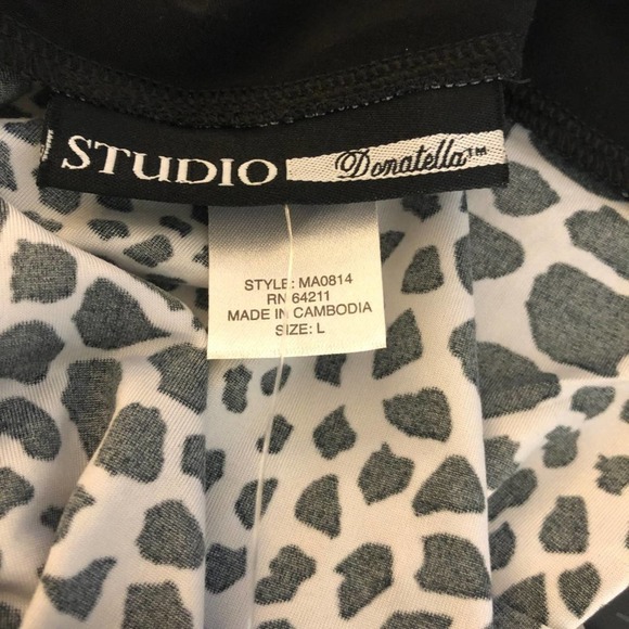 NWT Studio Donatella Animal Print Dress Size L - Picture 6 of 8